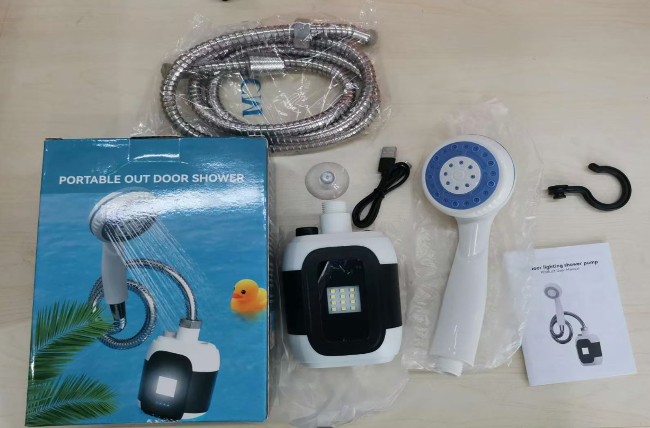 Rechargeable Portable Shower Head with Adjustable Pressure