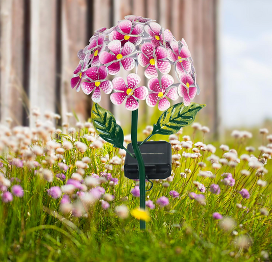 Outdoor Hydrangea Solar Garden Lights