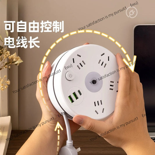 Multi-socket Plug In With USB Night Light