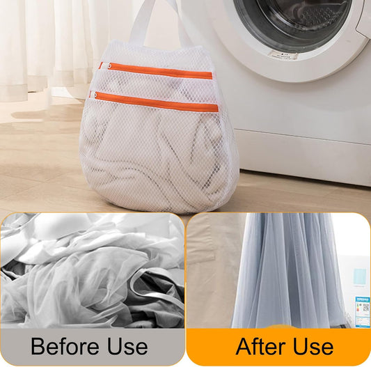 Polyester Washing Laundry Bag With Double Zipper