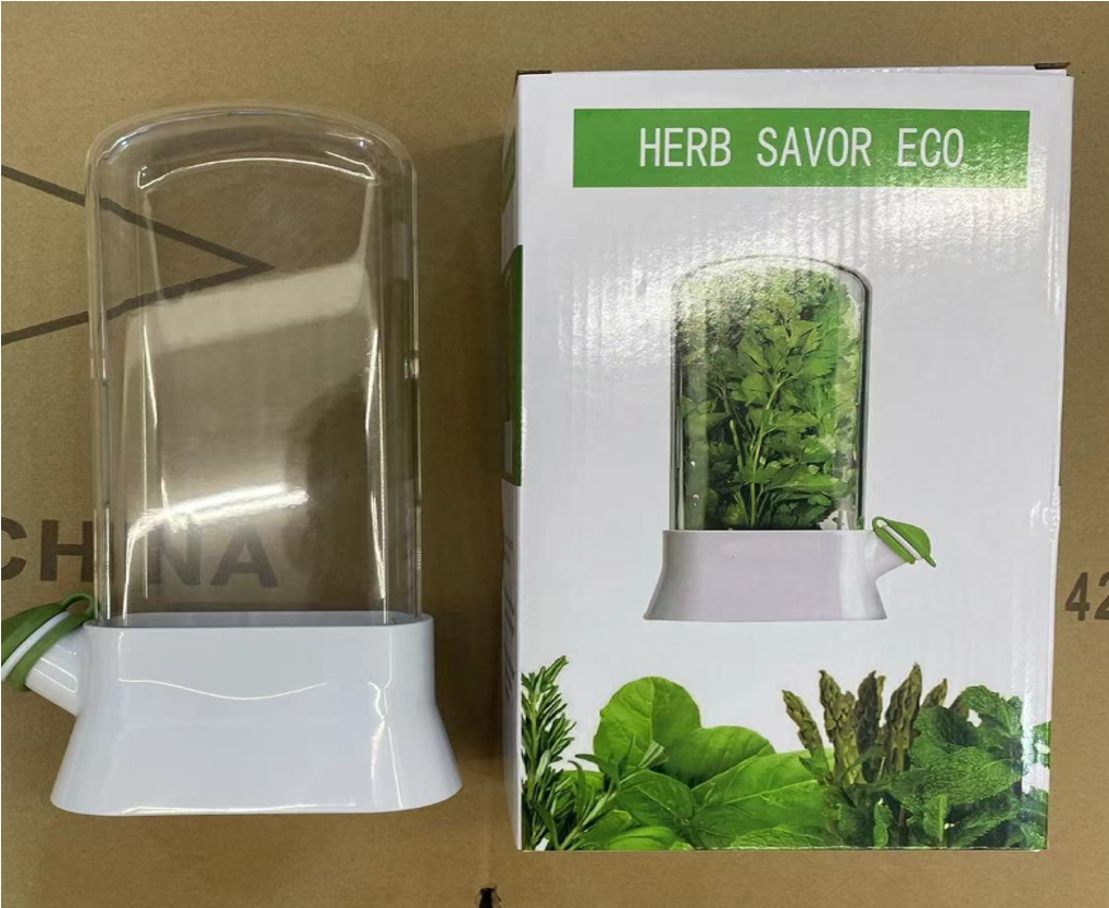 Airtight Transparent Herb Storage Box With Water Reservoir