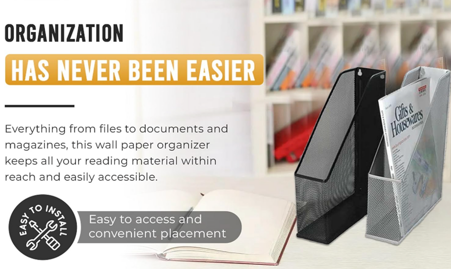 Wall Mount Steel File Organizer