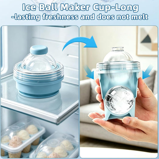 Collapsible Silicone Ice Ball Maker Cup