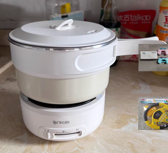 Portable Electric Cooker with Foldable Handle