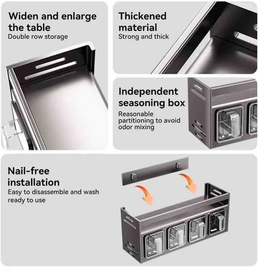 Multifunctional Wall-Wounted Kitchen Organizer