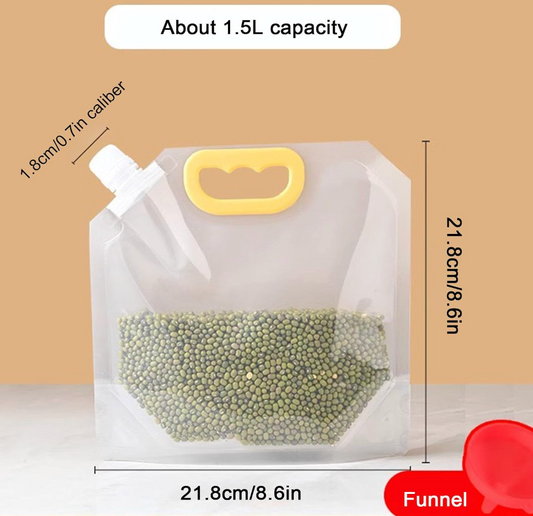 Reusable Storage Sealed Bag with Spout and Handle