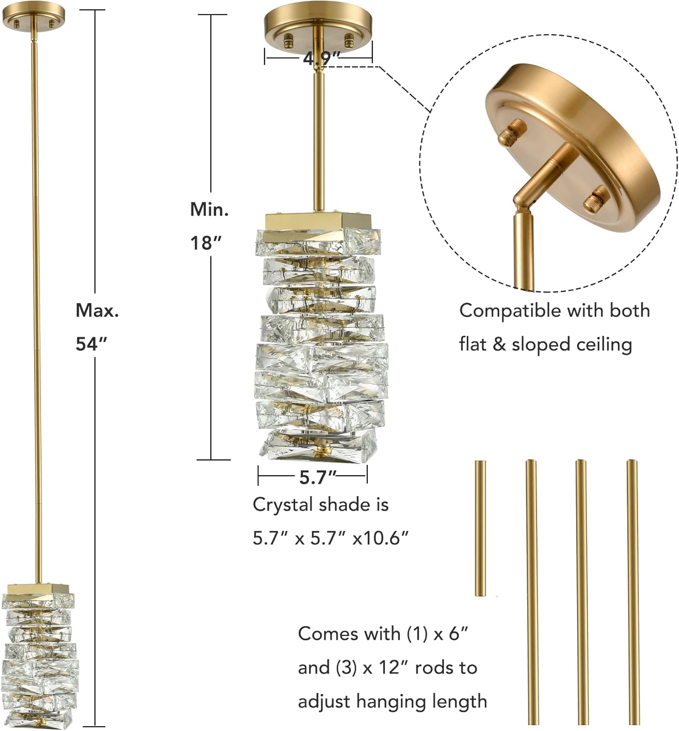 Crystal Frost Chandelier Lamp