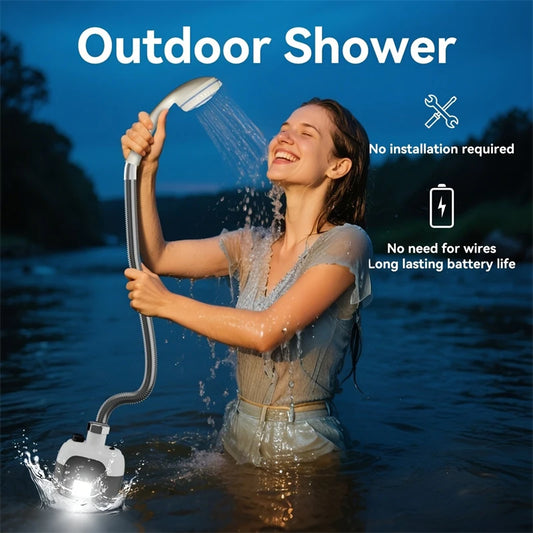 Rechargeable Portable Shower Head with Adjustable Pressure