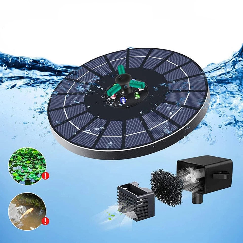 Mini Solar Water Fountain Pump With LED