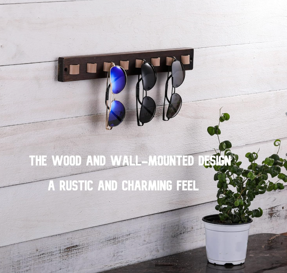 Wall Mounted Sunglass Holder Rack