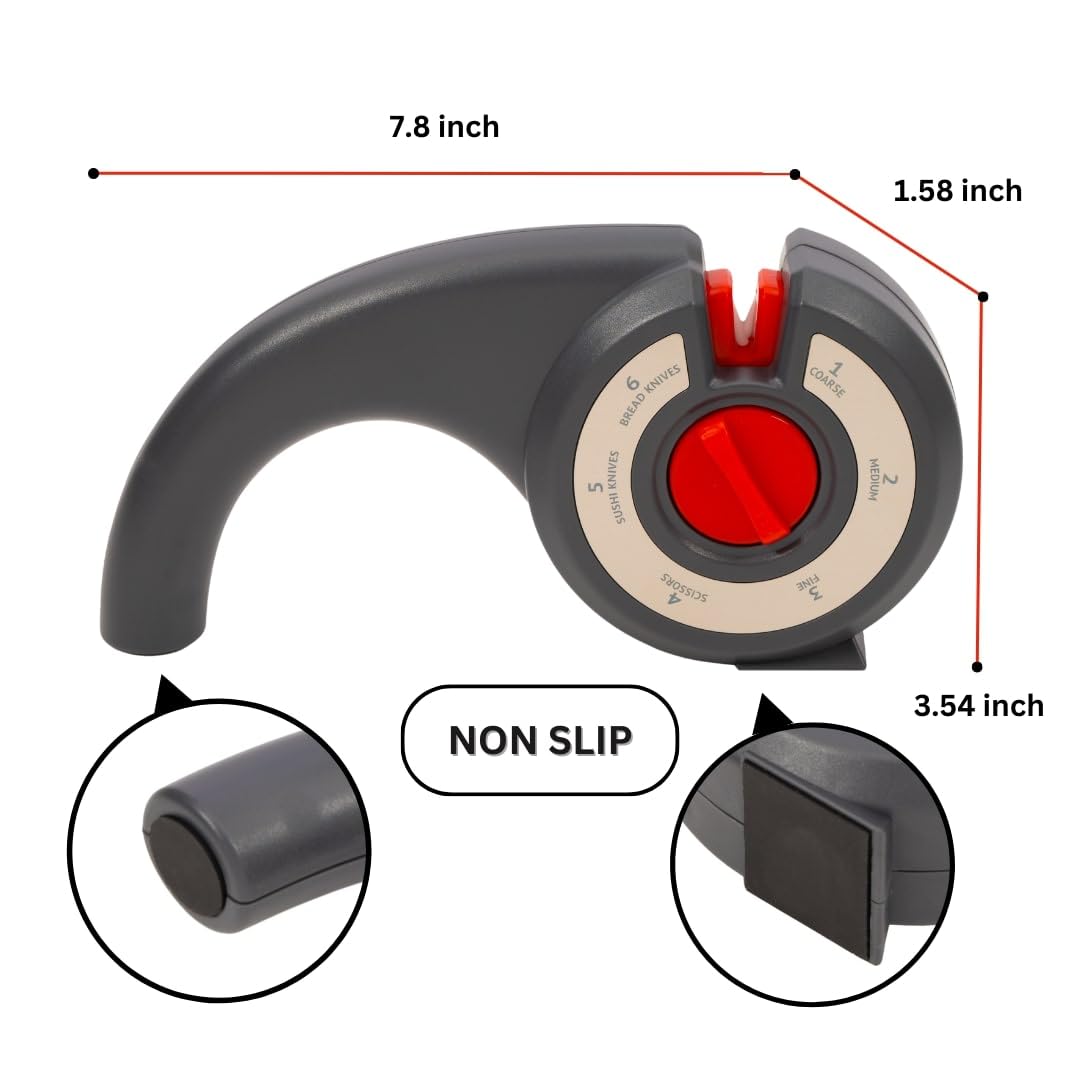 Adjustable 6-Stage Anti Slip Knife Sharpener