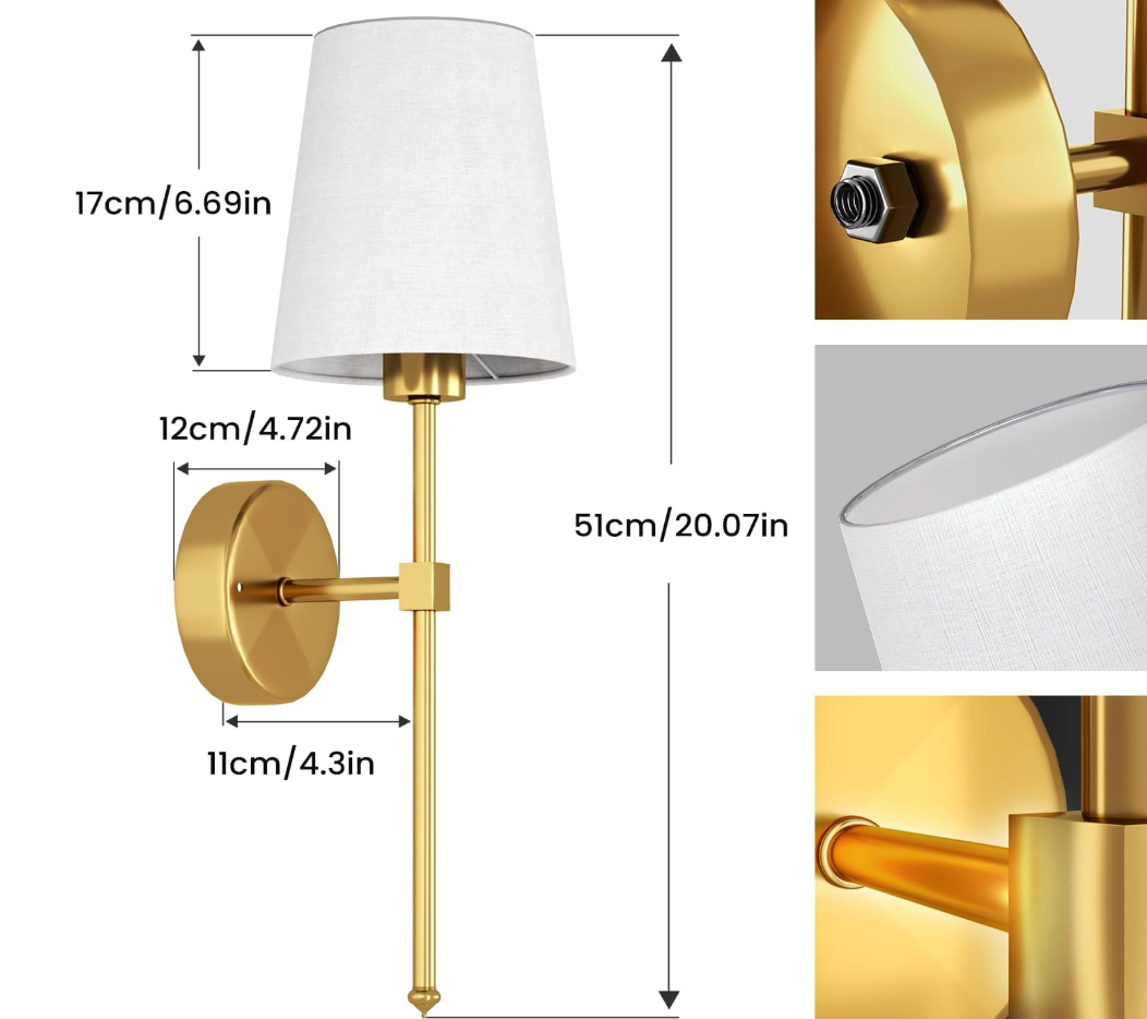 Rechargeable Wall Lamp with Remote Control RGB Lights