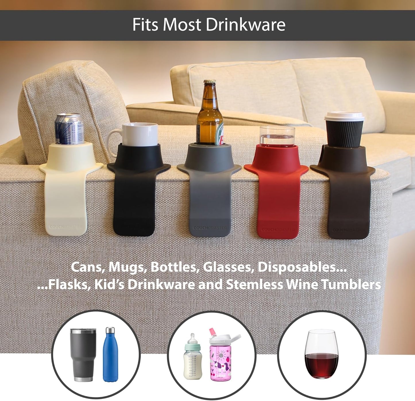 Silicone Couch Armrest Cup Holder