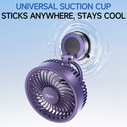 360 Degree Adjustable Head Suction Cup Fan