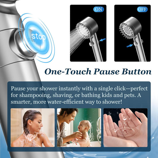 High Pressure Water 4 in 1 Shower Set