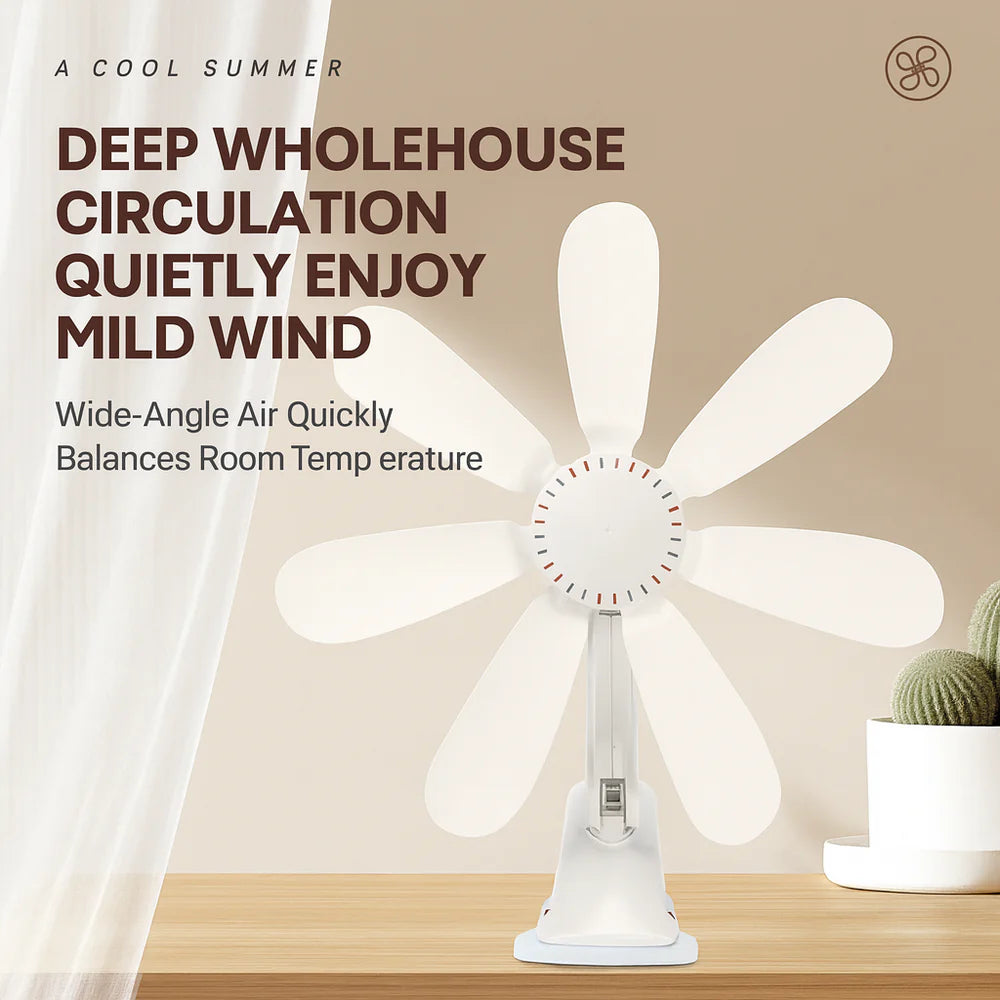 Portable Clip-On Flower Shape Desk Fan
