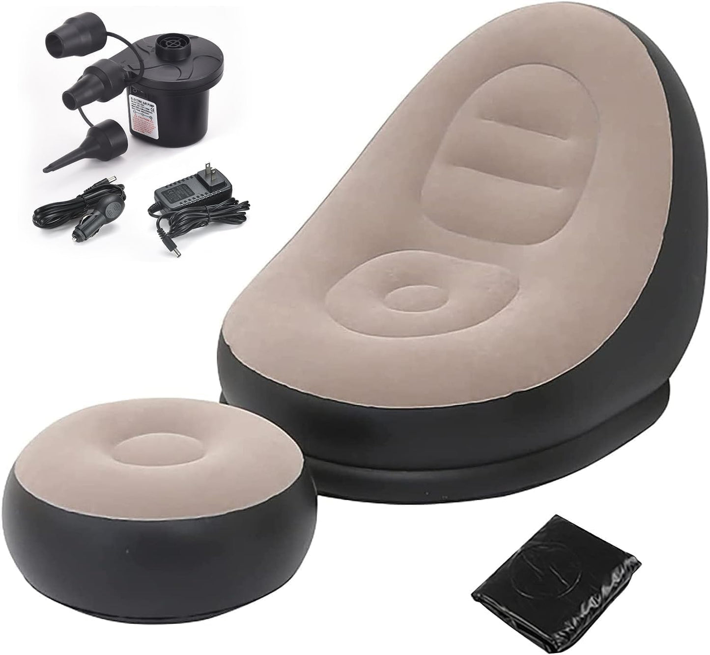 Inflatable Lounger Air Sofa with Foot Rest