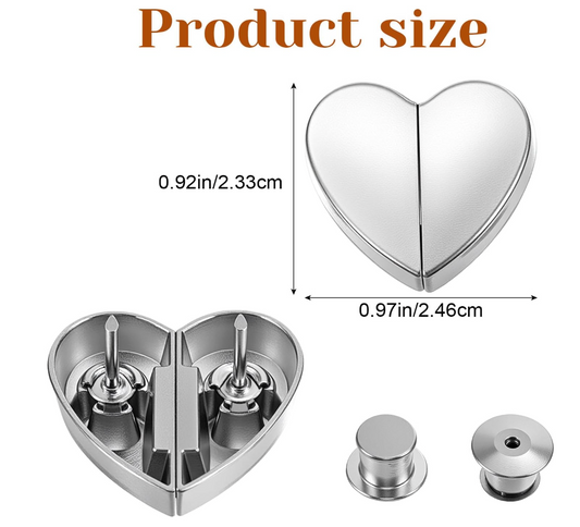 Heart-Shaped Detachable Magnetic Curtain Clips (Pack of 5)