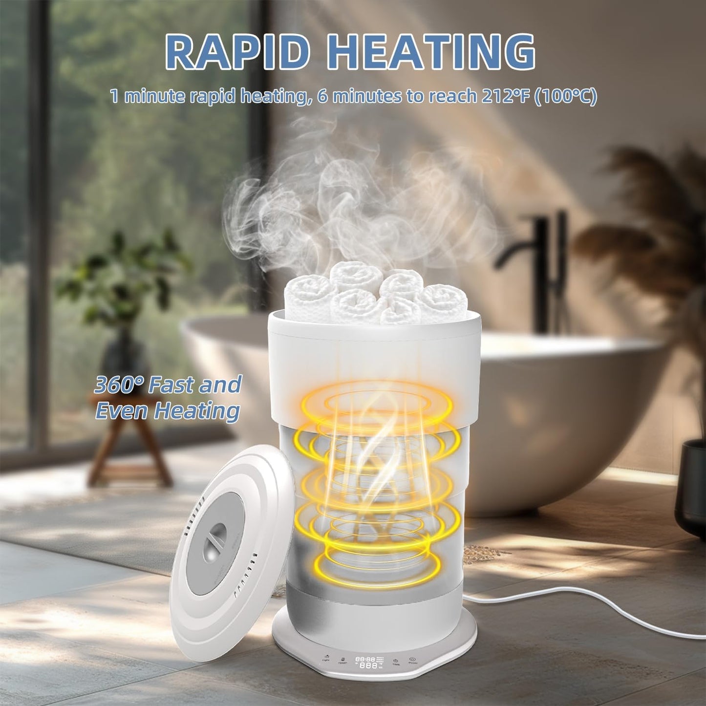 Foldable Smart Electric Bathroom Towel Heater Bucket