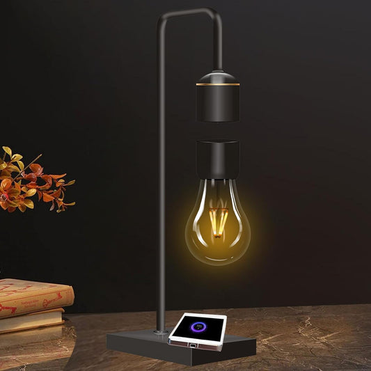 Magnetic Levitating Lamp with Built-In Wireless Charger,
