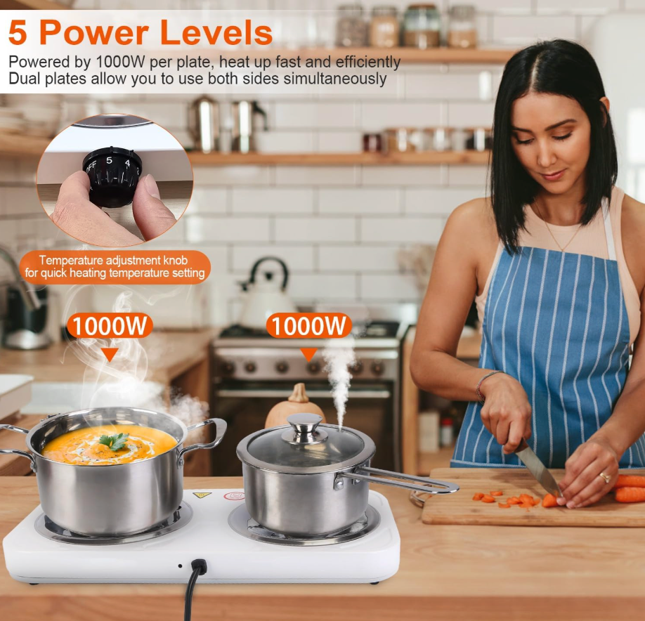 Portable Electric Double Burner