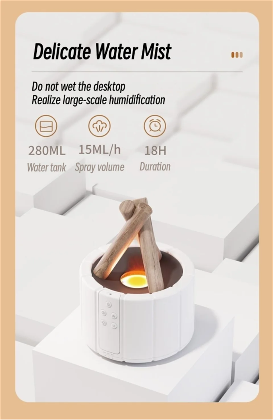 3D Bonfire Flame Diffuser