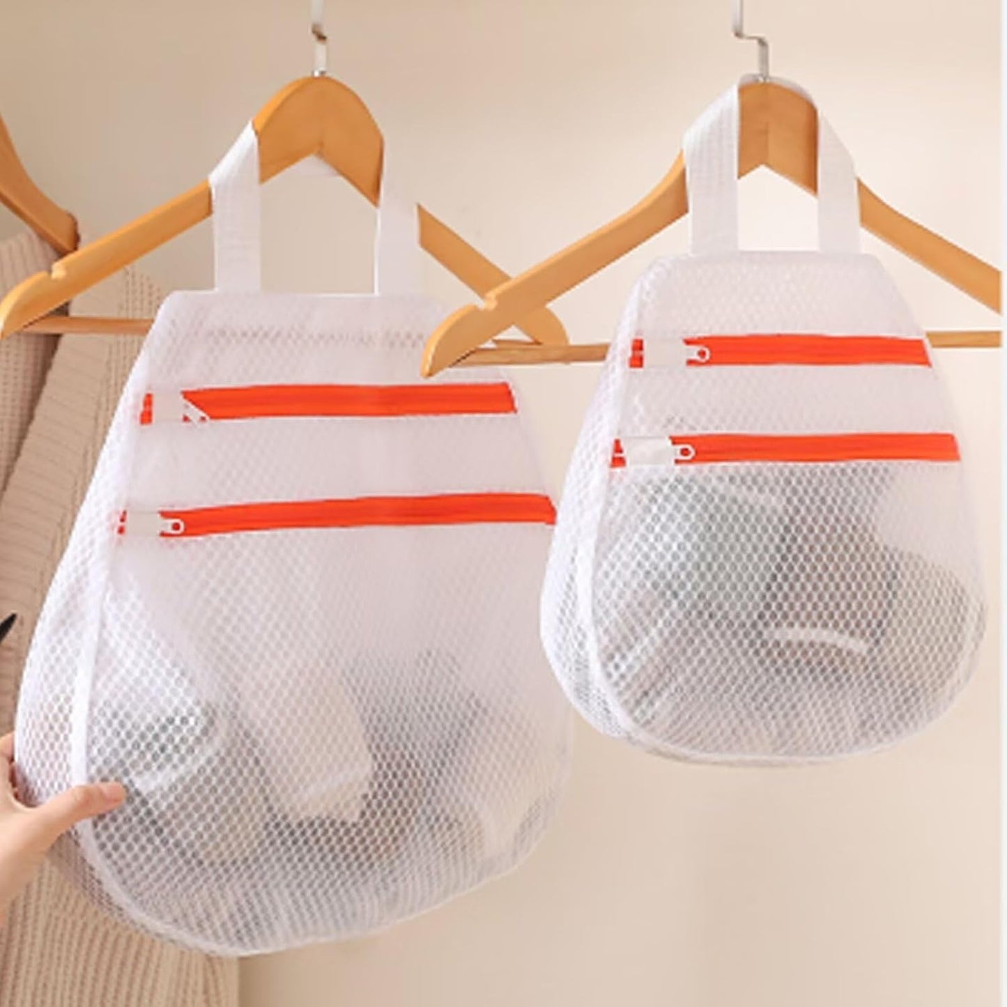 Polyester Washing Laundry Bag With Double Zipper