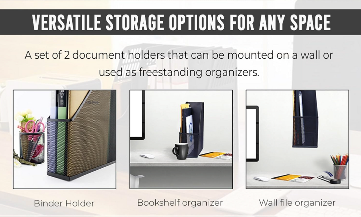Wall Mount Steel File Organizer