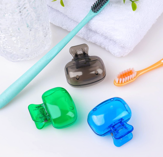 Mini Toothbrush Head Cover Storage Containers (Pack of 2)