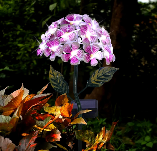 Outdoor Hydrangea Solar Garden Lights