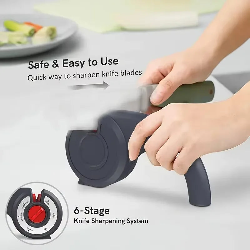 Adjustable 6-Stage Anti Slip Knife Sharpener