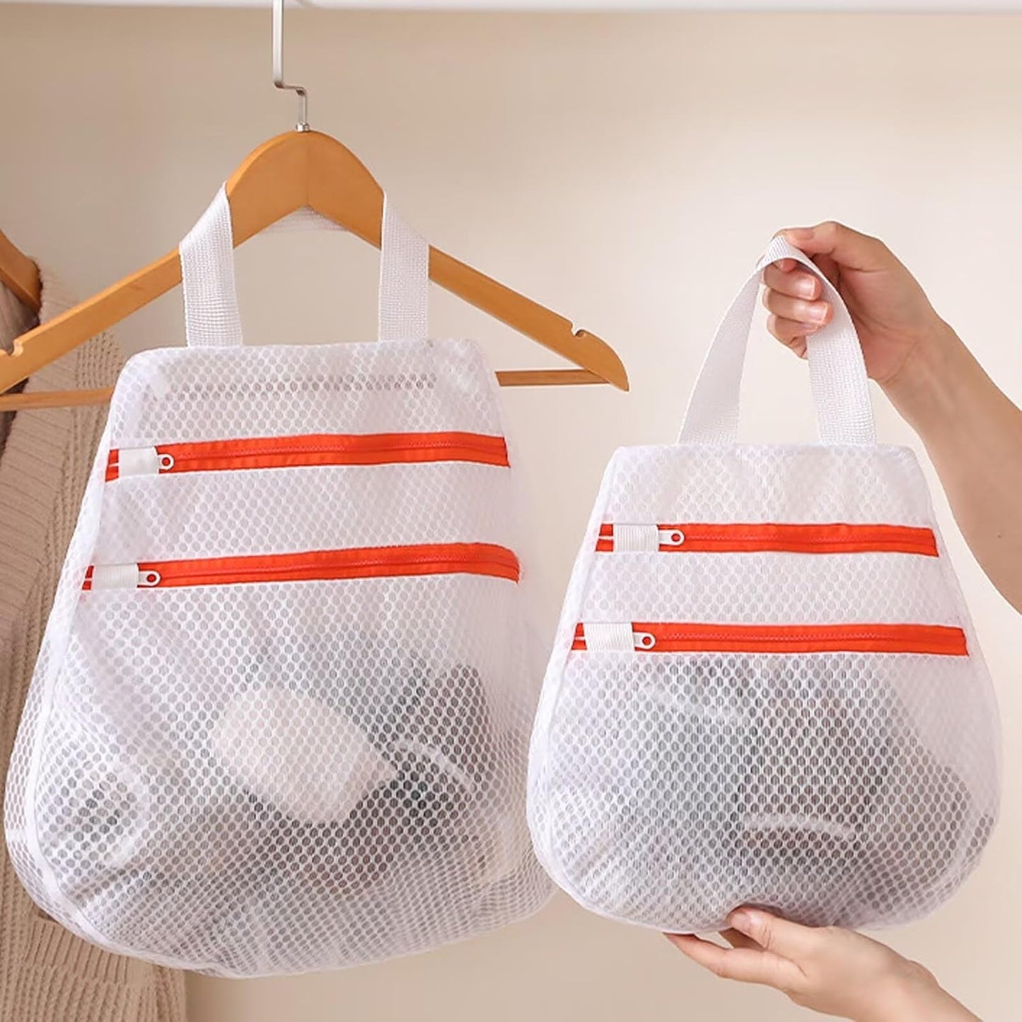 Polyester Washing Laundry Bag With Double Zipper
