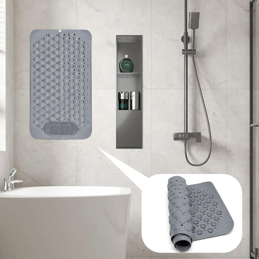 Anti Skid Bath Mat with Foot Scrubber