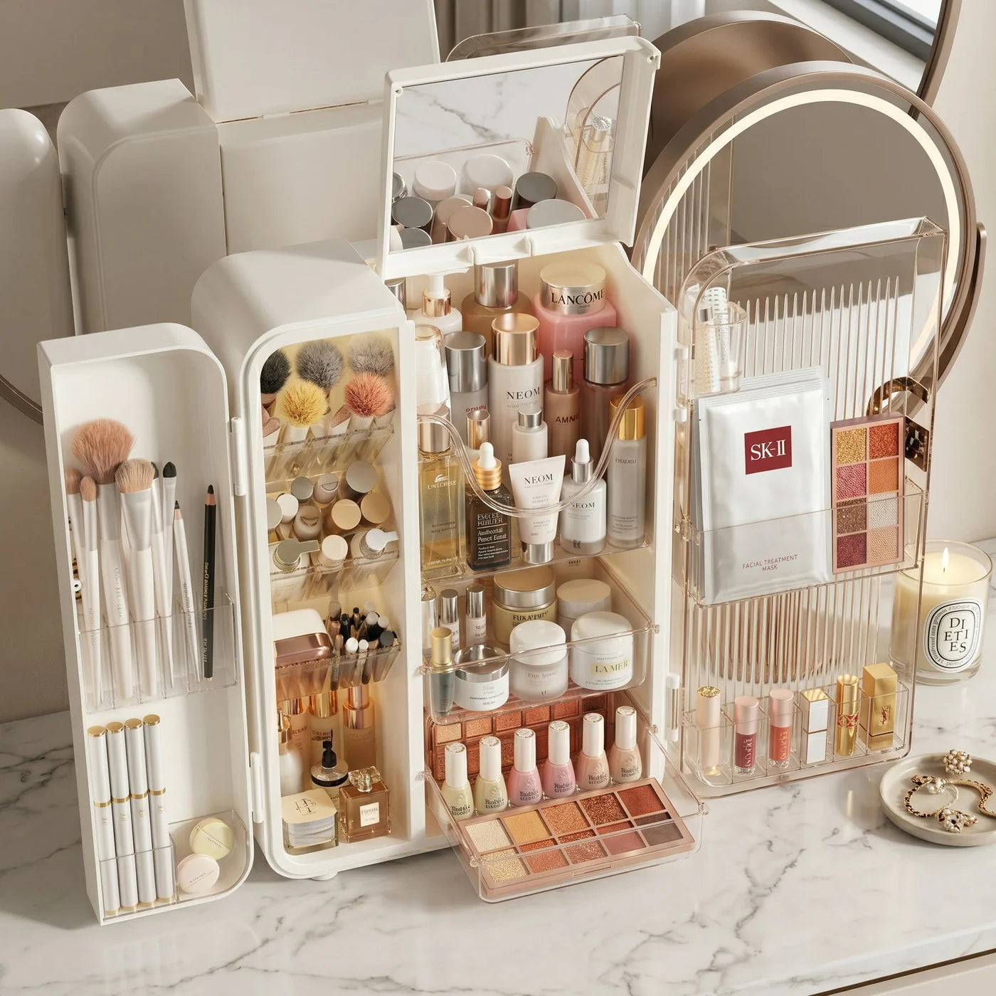 Transparent Vanity Makeup Storage Box