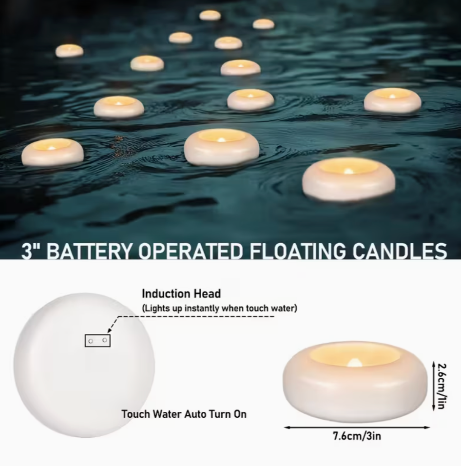 Floating LED Electronic Candle Light (Pack of 6)