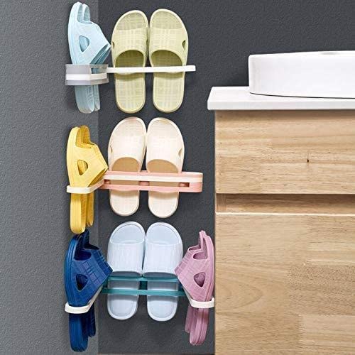 Wall-Mounted Slipper Storage Folding Shelf