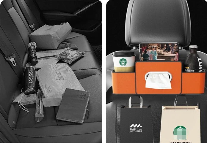 Car Multi-Function Backrest Storage Box