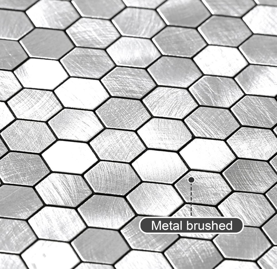 Silver Penny Round Mosaic 3D Wall Tile