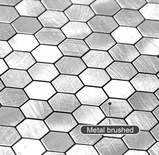 Silver Penny Round Mosaic 3D Wall Tile