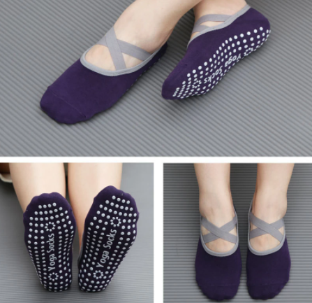 Unisex Non Slip Grip Socks with Cushion for Yoga