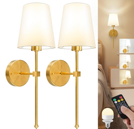 Rechargeable Wall Lamp with Remote Control RGB Lights