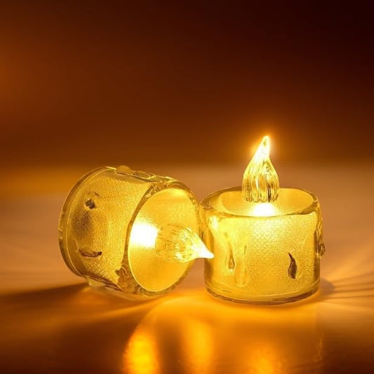 Transparent LED Flameless Candle (Pack of 6)