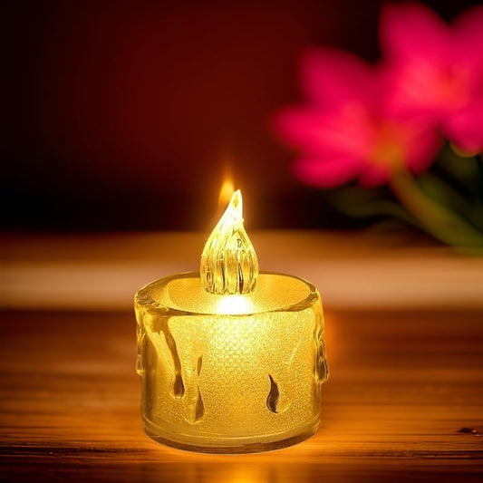 Transparent LED Flameless Candle (Pack of 6)
