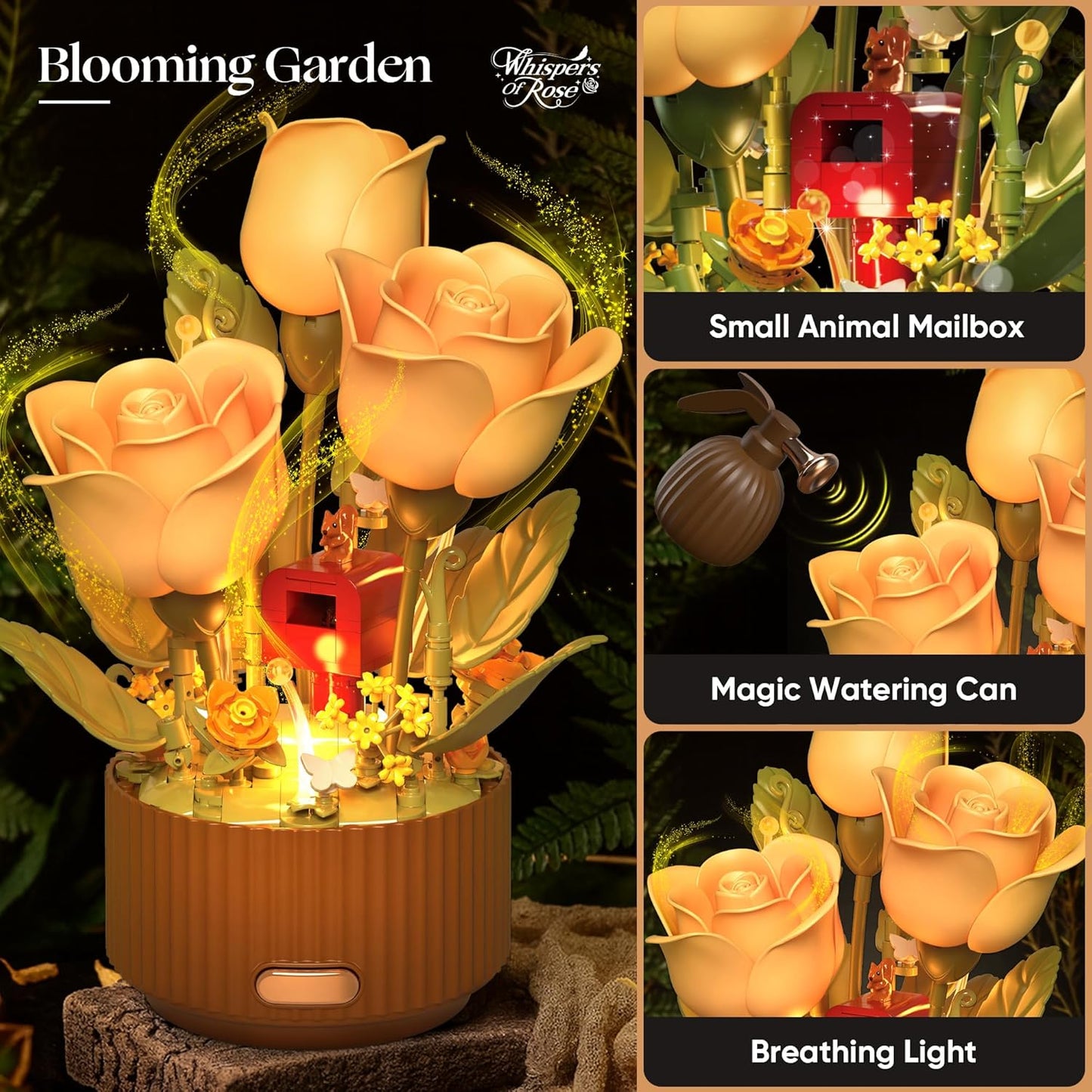Interactive Blooming Rose Table Lamp
