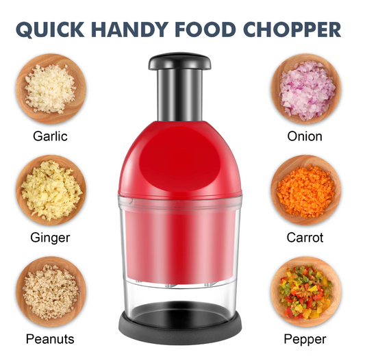 Vegetable Hand Press Chopper With Container