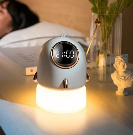Multifunctional Spaceship Clock Projection Lamp
