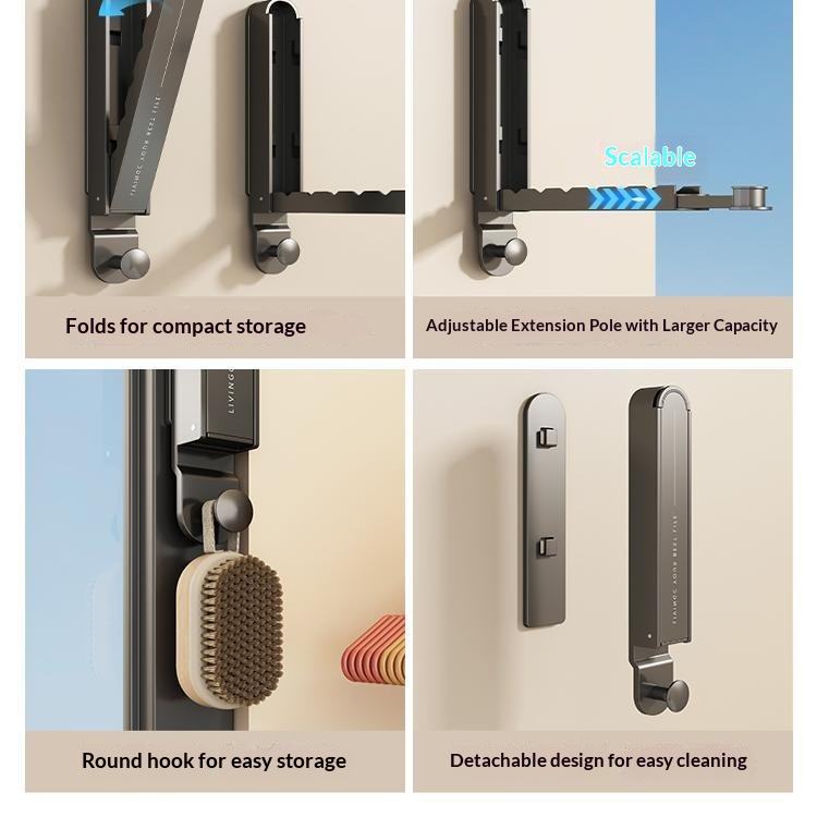 No-Drill Metal Door Cloth Hanger