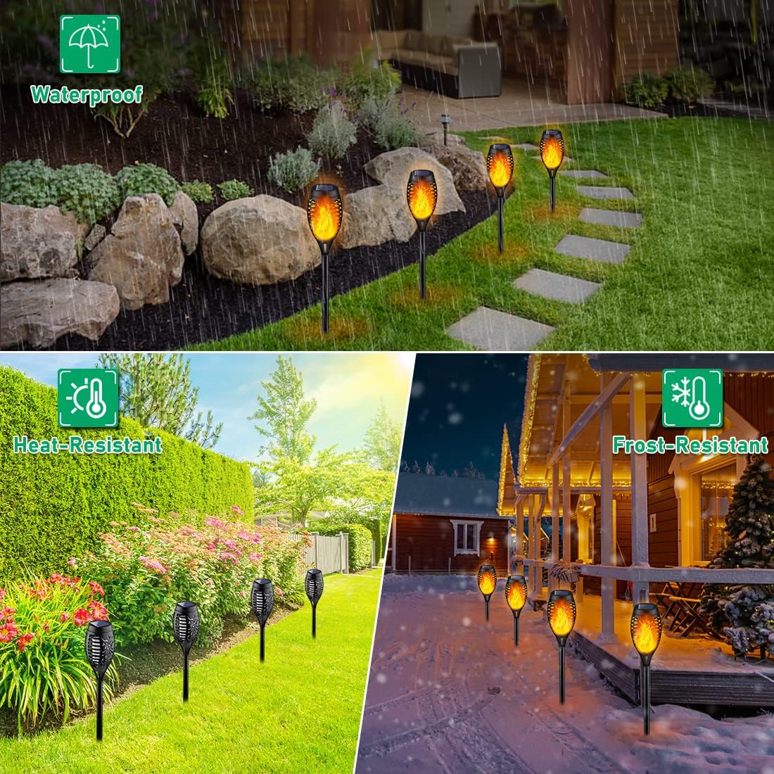 Outdoor Solar Flickering Flame Torch Light