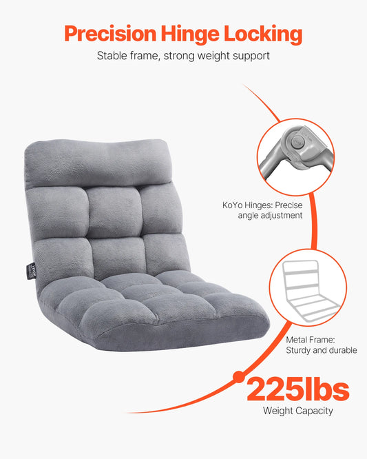 Adjustable 14-Position Folding Floor Sofa Chair