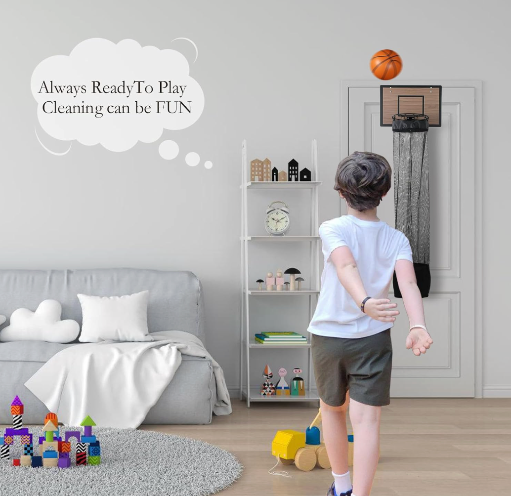 Over the Door Basketball Hoop Laundry Basket